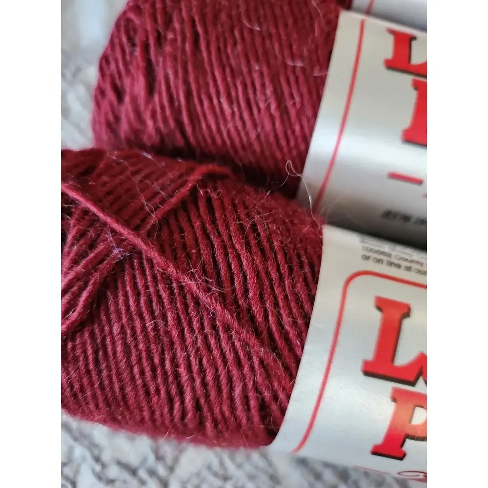 Lot Of 3 Lambs Pride Worsted Yarn Victorian Pink Wool Mohair 4oz Skeins USA